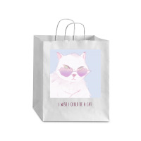 I Wish I Could Be A Cat Debie Paper Bag - 10 X 5 X 13 | Artistshot