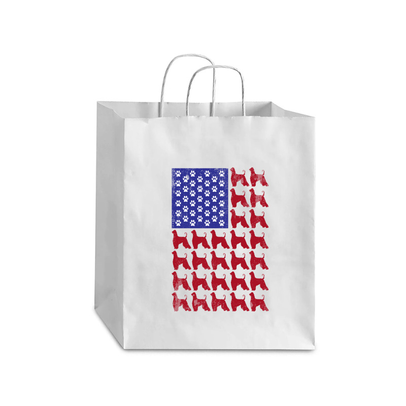 Afghan Hound American Flag Patriotic 4th Of July Debie Paper Bag - 10 X 5 X 13 | Artistshot