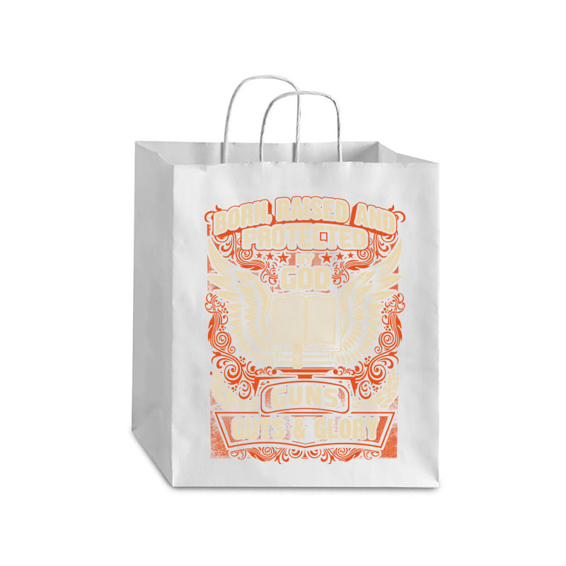 Gun Control Born Raised Protected By God Gns Guts And Glory Debie Paper Bag - 10 X 5 X 13 | Artistshot