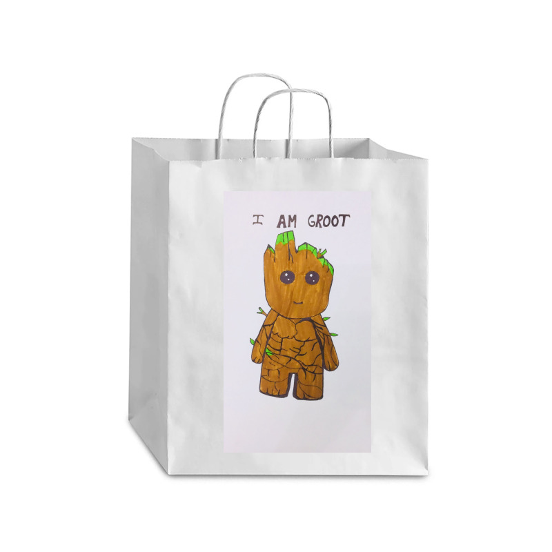 Groot Add Your Name Debie Paper Bag - 10 X 5 X 13 | Artistshot