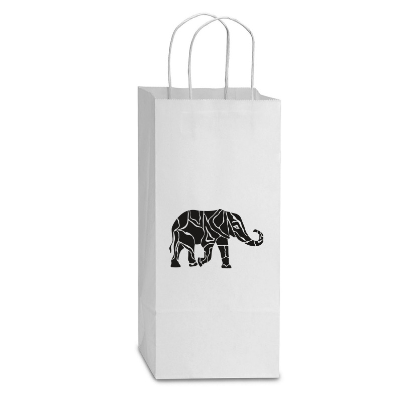 Elephant Double Wine Paper Bag - 6 1/2 X 3 1/2 X 12 3/8 | Artistshot