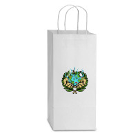 Save The Earth Double Wine Paper Bag - 6 1/2 X 3 1/2 X 12 3/8 | Artistshot