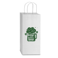 St Patricks Day Shamrock Double Wine Paper Bag - 6 1/2 X 3 1/2 X 12 3/8 | Artistshot