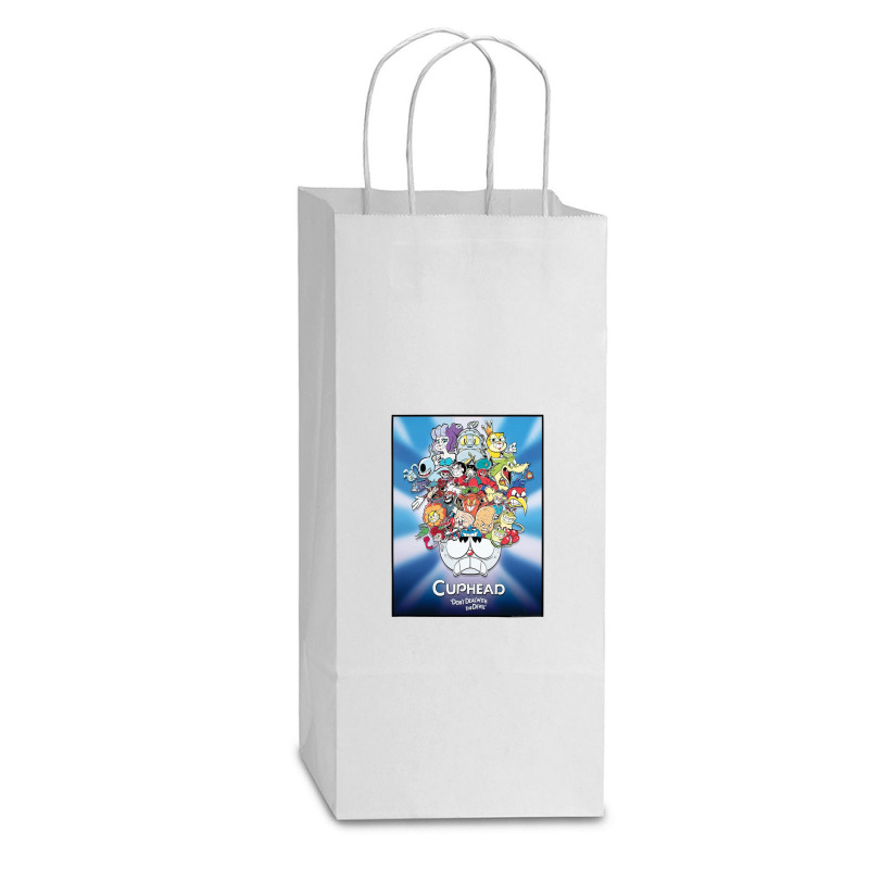 Boss Rush Print Double Wine Paper Bag - 6 1/2 X 3 1/2 X 12 3/8 | Artistshot