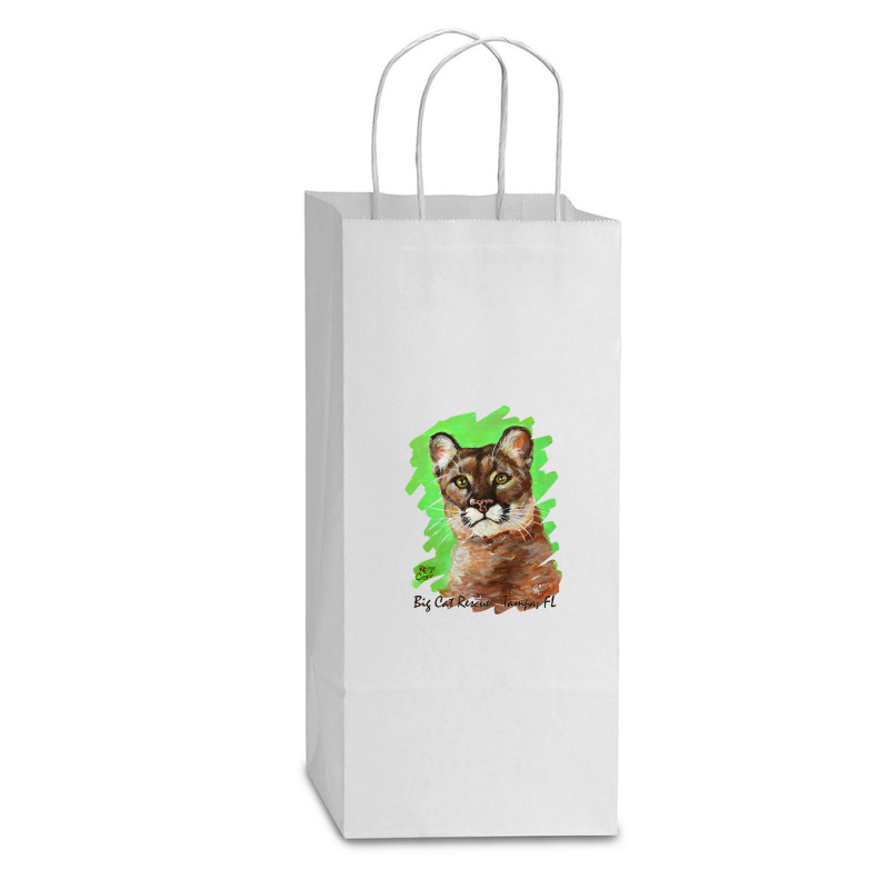 Acrylic Reise Cougar Painted Premium Tee Shirt Double Wine Paper Bag - 6 1/2 X 3 1/2 X 12 3/8 | Artistshot