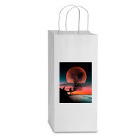 Moon Double Wine Paper Bag - 6 1/2 X 3 1/2 X 12 3/8 | Artistshot