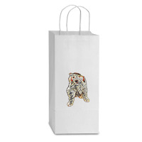 Golden Retriever Puppy Wearin Double Wine Paper Bag - 6 1/2 X 3 1/2 X 12 3/8 | Artistshot