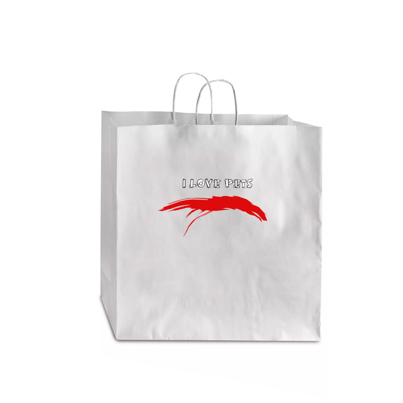 I Love Pets Jumbo Paper Bag - 18 x 7 x 18 3/4 by Otmaneee | Artistshot