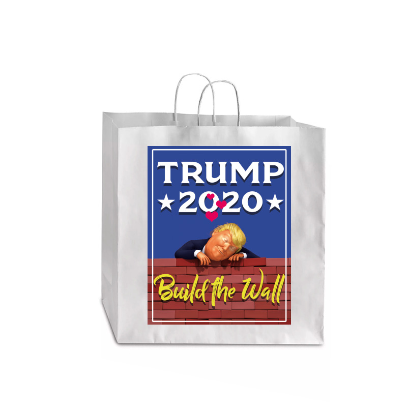 Trump Build The Wall 2020 Jumbo Paper Bag - 18 X 7 X 18 3/4 | Artistshot