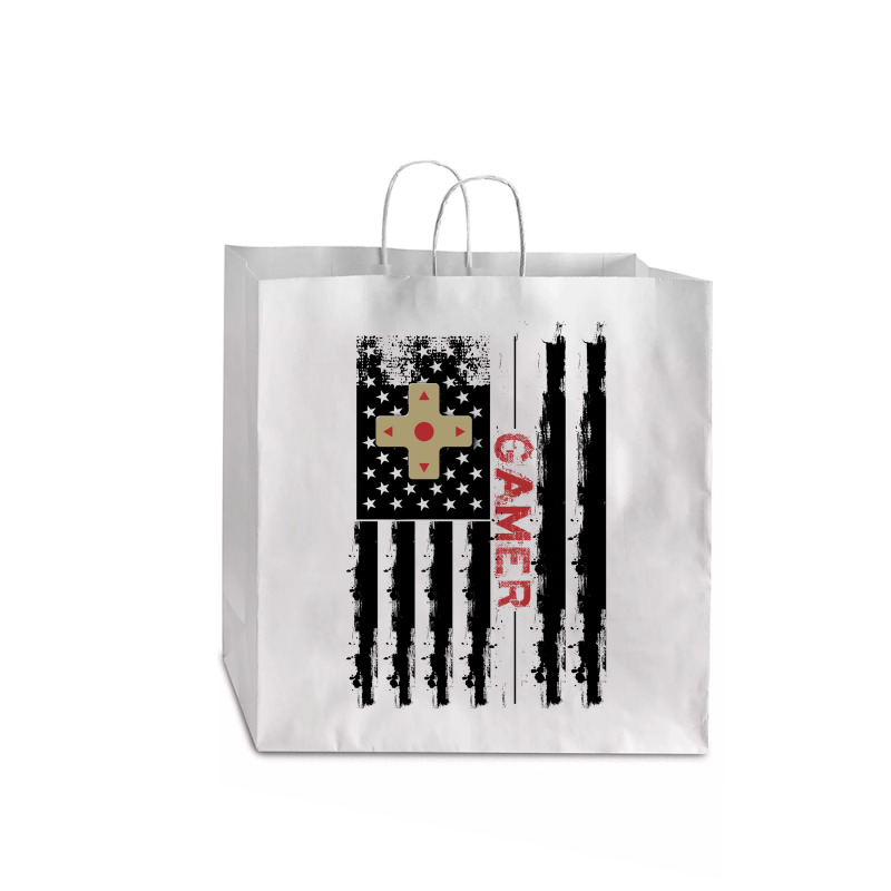 Gamer American Flag For Light Jumbo Paper Bag - 18 X 7 X 18 3/4 | Artistshot