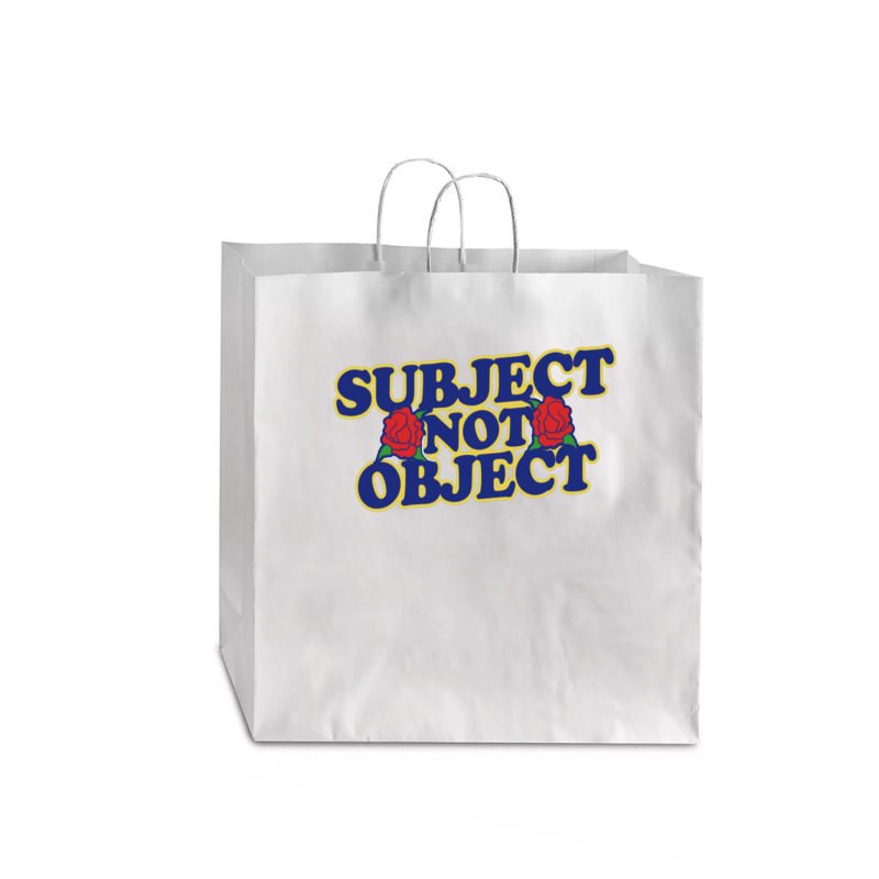 Subject Not Object Jumbo Paper Bag - 18 X 7 X 18 3/4 | Artistshot