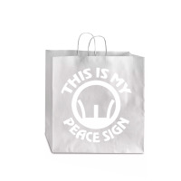 This Is My Peace Sign Jumbo Paper Bag - 18 X 7 X 18 3/4 | Artistshot