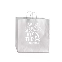 Funny Life Is Better By The Campfire Jumbo Paper Bag - 18 X 7 X 18 3/4 | Artistshot