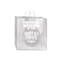 Founding Member Of The Grumpy Old Papa's Club Jumbo Paper Bag - 18 X 7 X 18 3/4 | Artistshot