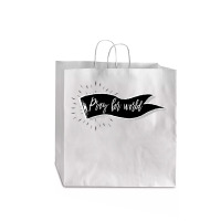 Pray For World  For Light Jumbo Paper Bag - 18 X 7 X 18 3/4 | Artistshot