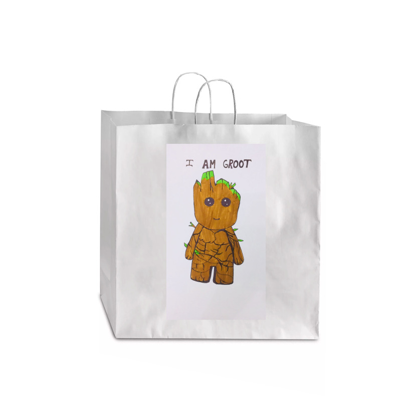 Groot Add Your Name Jumbo Paper Bag - 18 X 7 X 18 3/4 | Artistshot