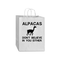 Alpacas Dont Believe Mart Paper Bag -13 X 7 X 17 | Artistshot