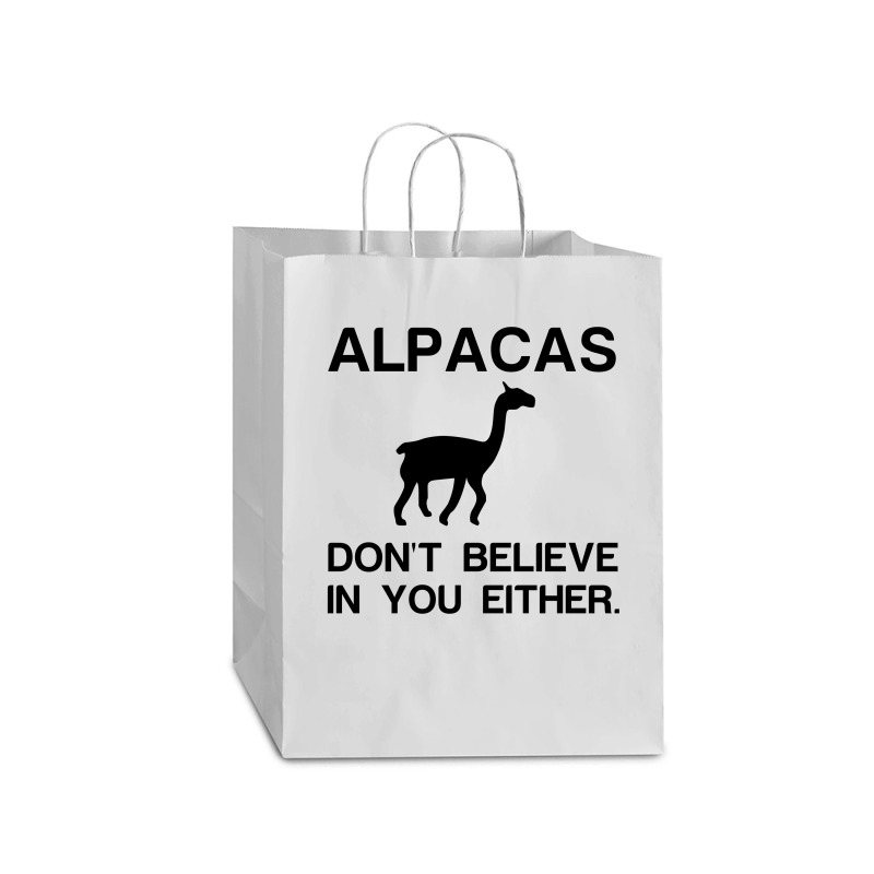 Alpacas Dont Believe Mart Paper Bag -13 X 7 X 17 | Artistshot