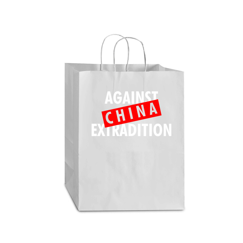 Against China Extradition For Dark Mart Paper Bag -13 X 7 X 17 | Artistshot