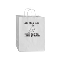 Lets Flip A Coin Funny Mart Paper Bag -13 X 7 X 17 | Artistshot