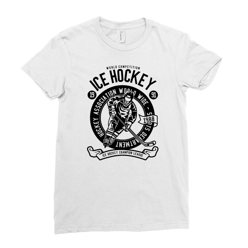 Ice Hockey Ladies Fitted T-shirt | Artistshot