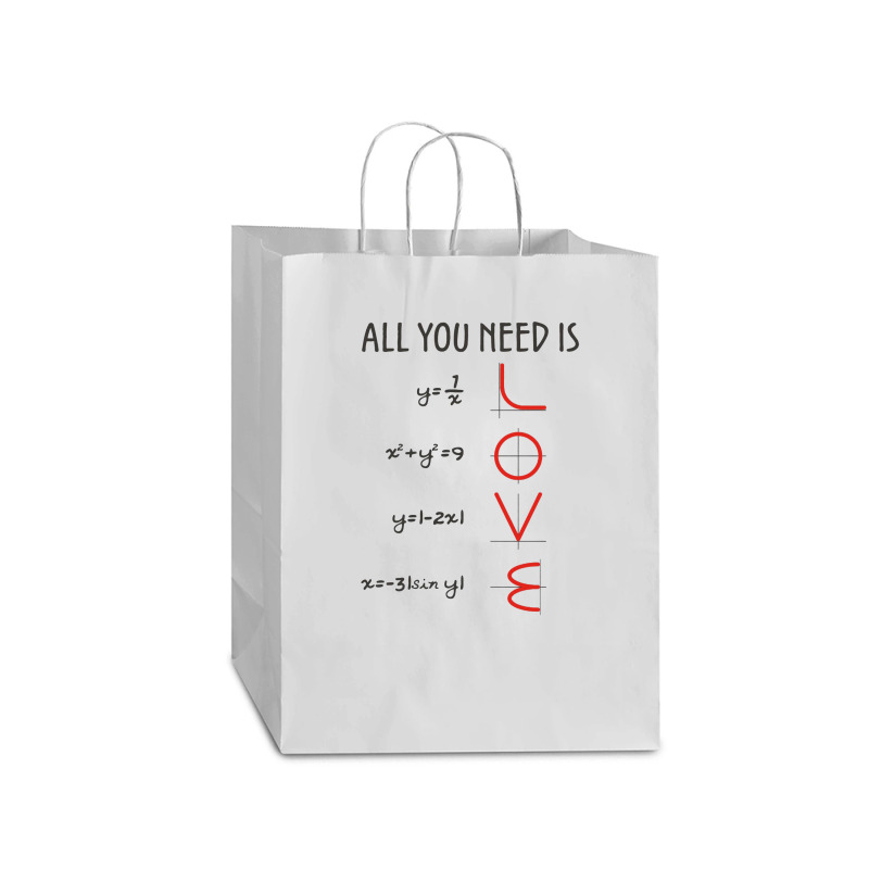 All You Need Is Love Equations Mart Paper Bag -13 X 7 X 17 | Artistshot