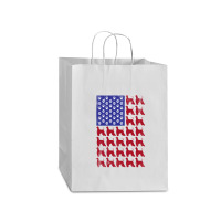 Afghan Hound American Flag Patriotic 4th Of July Mart Paper Bag -13 X 7 X 17 | Artistshot