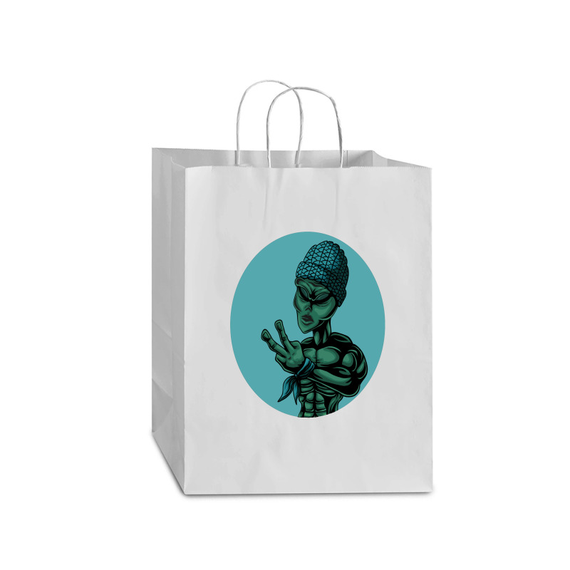 Alien Rap Funny Mart Paper Bag -13 X 7 X 17 | Artistshot