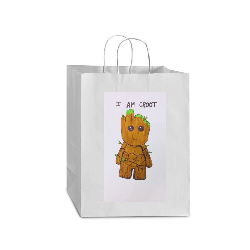 Groot Add Your Name Mart Paper Bag -13 X 7 X 17 | Artistshot