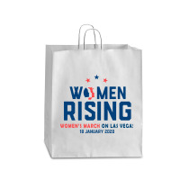 Women's Rising   Women's March On Las Vegas 2 Queen Paper Bag - 16 X 6 X 19 1/4 | Artistshot