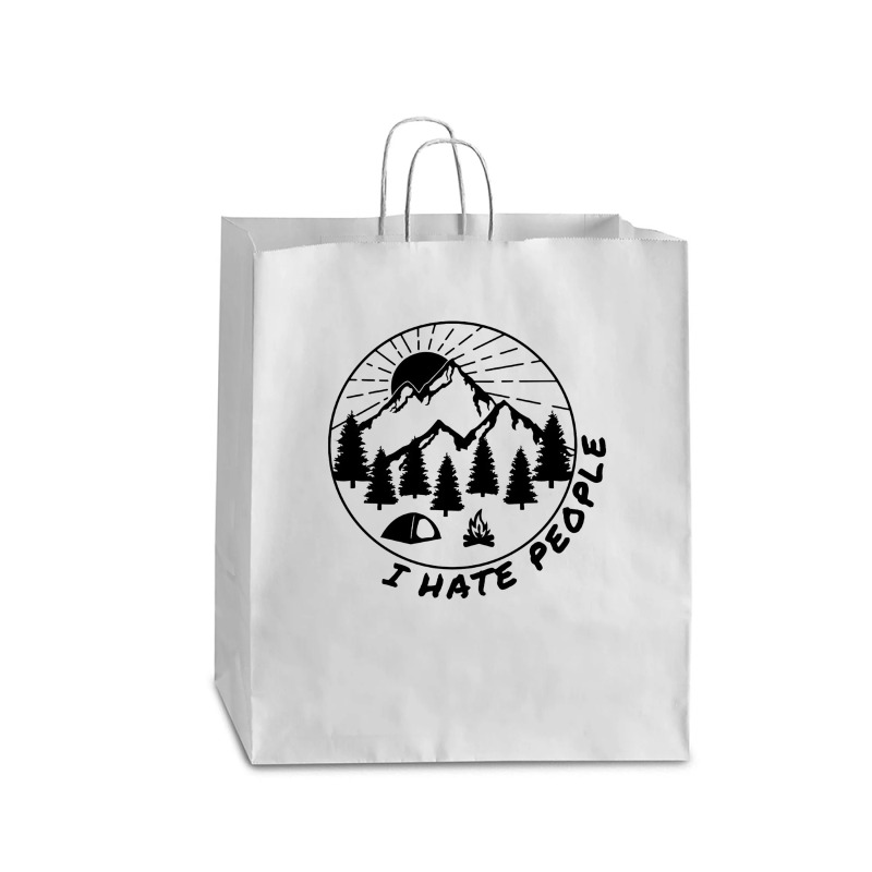 I Hate People Funny Camping Introvert Queen Paper Bag - 16 X 6 X 19 1/4 | Artistshot