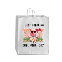 I Just Freaking Love Pigs Ok Queen Paper Bag - 16 X 6 X 19 1/4 | Artistshot