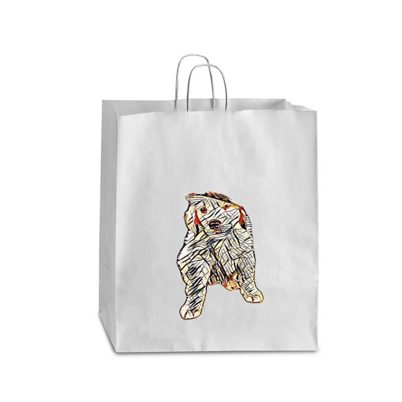 Golden Retriever Puppy Wearin Queen Paper Bag - 16 X 6 X 19 1/4 | Artistshot