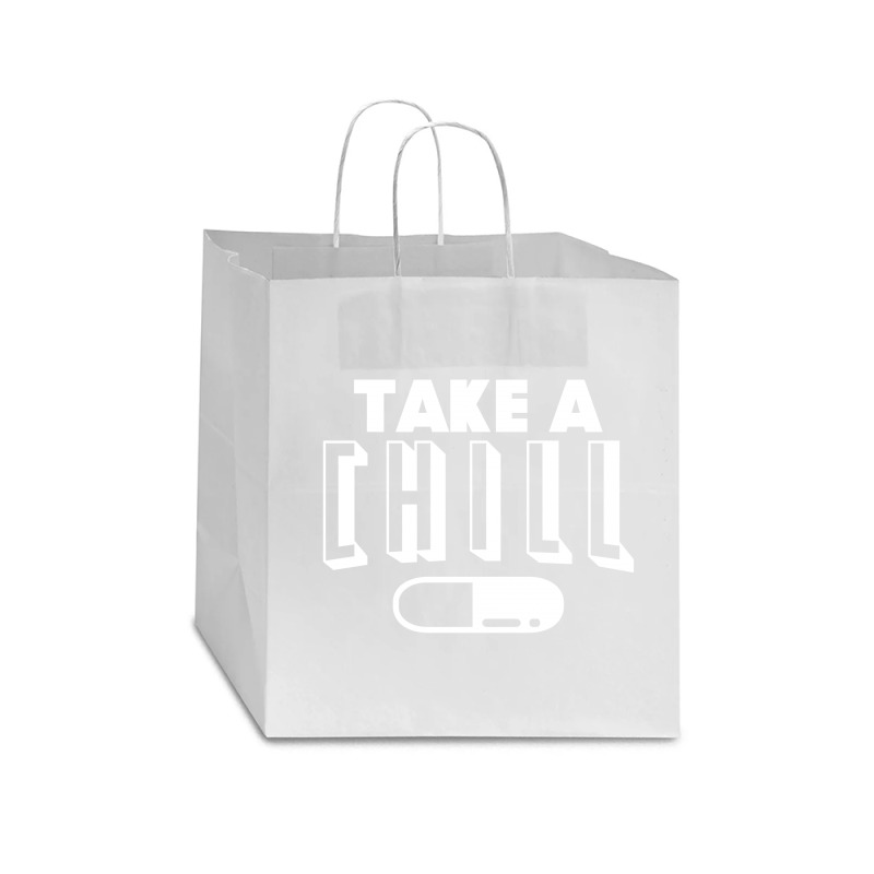 Take A Chill Pill Star Paper Bag - 13 x 7 x 13 by leodrolic | Artistshot