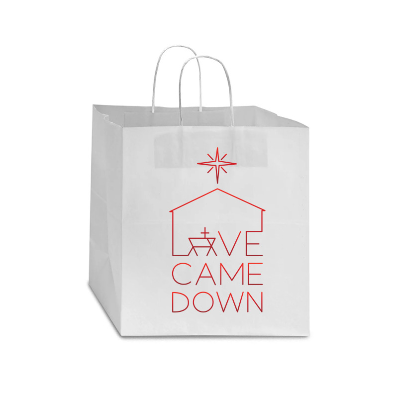 Love Came Down Red Star Paper Bag - 13 X 7 X 13 | Artistshot