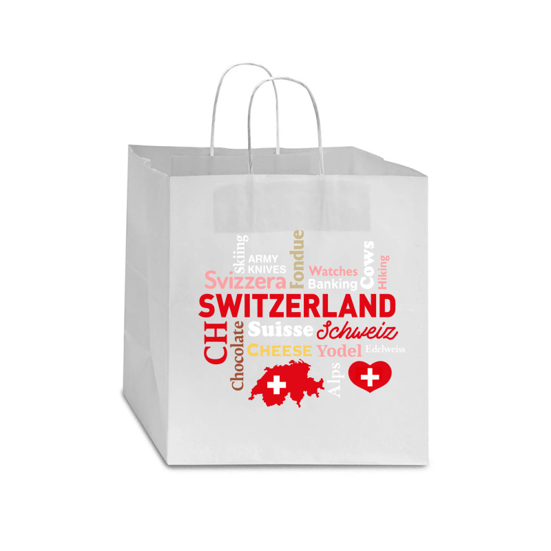 Switzerland Star Paper Bag - 13 X 7 X 13 | Artistshot