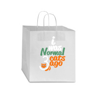 I Was Normal Cats Star Paper Bag - 13 X 7 X 13 | Artistshot