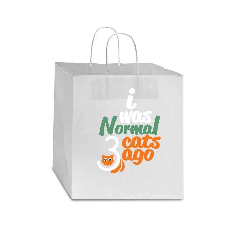 I Was Normal Cats Star Paper Bag - 13 X 7 X 13 | Artistshot