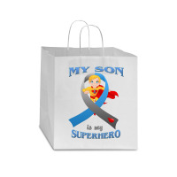 Diabetes My Son Is My Superhero Star Paper Bag - 13 X 7 X 13 | Artistshot