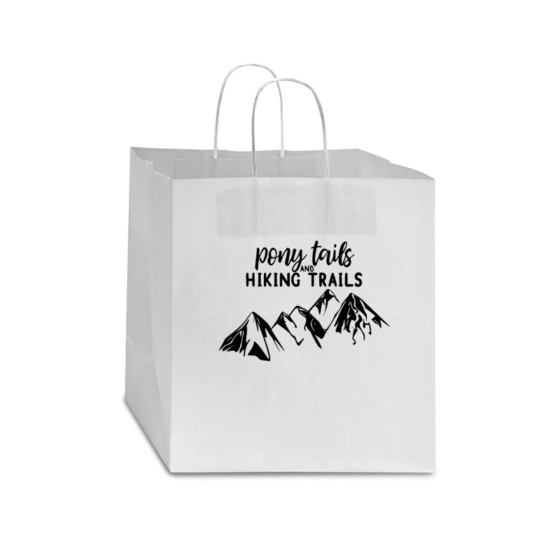 Pony Tails And Hiking Trials Star Paper Bag - 13 X 7 X 13 | Artistshot