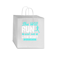 She Will Run And Not Grow Weary Star Paper Bag - 13 X 7 X 13 | Artistshot