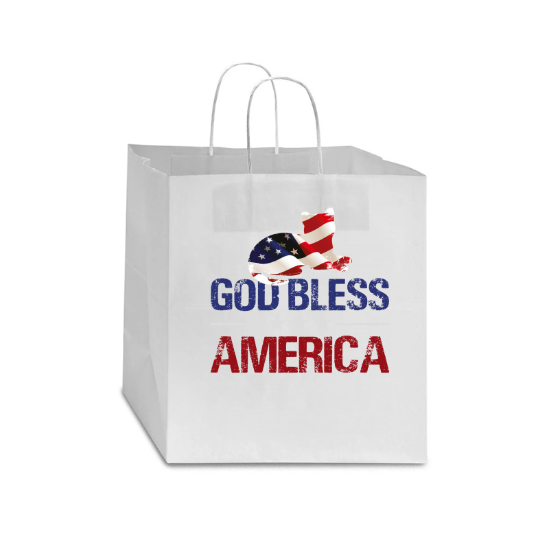 God Bless America Star Paper Bag - 13 X 7 X 13 | Artistshot