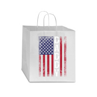 Daddy American Flag For Dark Star Paper Bag - 13 X 7 X 13 | Artistshot