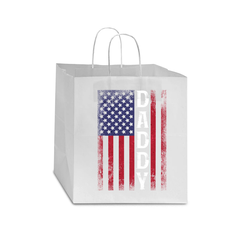 Daddy American Flag For Dark Star Paper Bag - 13 X 7 X 13 | Artistshot