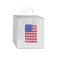 Afghan Hound American Flag Patriotic 4th Of July Star Paper Bag - 13 X 7 X 13 | Artistshot