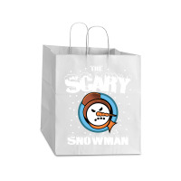 The Scary Snowman Take Out Paper Bag - 14 X 10 X 15 1/2 | Artistshot