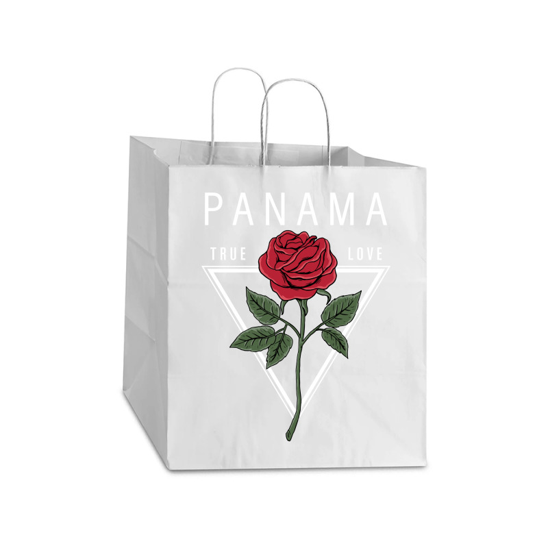 Panama True Love For Dark Take Out Paper Bag - 14 X 10 X 15 1/2 | Artistshot