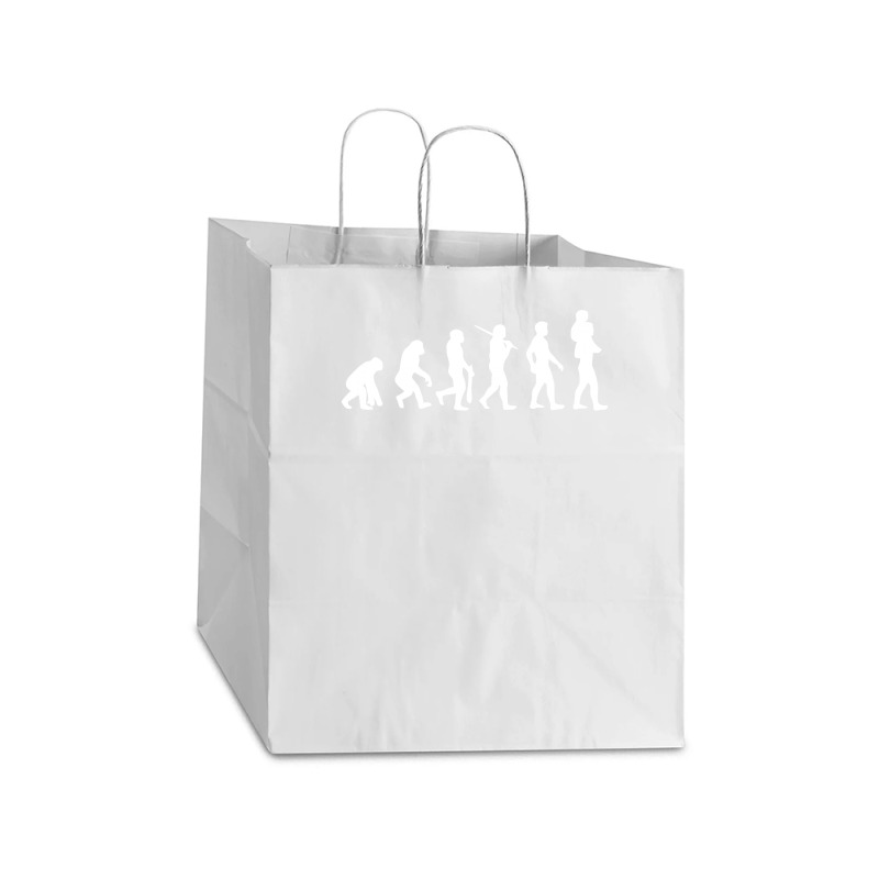 Evolution Of Father Son Take Out Paper Bag - 14 X 10 X 15 1/2 | Artistshot