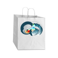 Ocean Heart Take Out Paper Bag - 14 X 10 X 15 1/2 | Artistshot