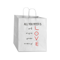 All You Need Is Love Equations Take Out Paper Bag - 14 X 10 X 15 1/2 | Artistshot